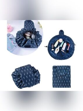 Lazy Pouch Deluxe Drawstring Cosmetic & Makeup Bag Organizer, Toiletry Bag